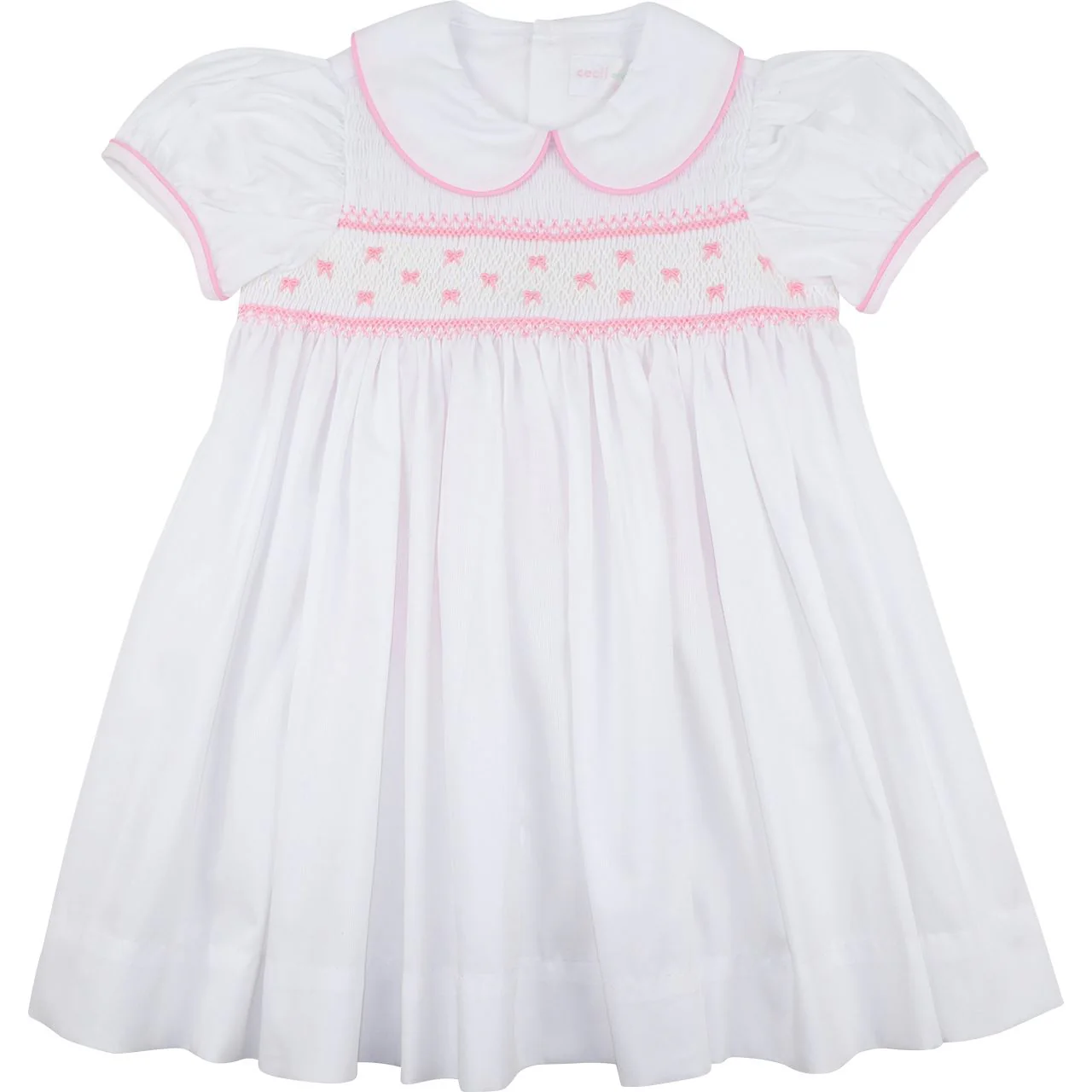 Pique Smocked Bow Dress