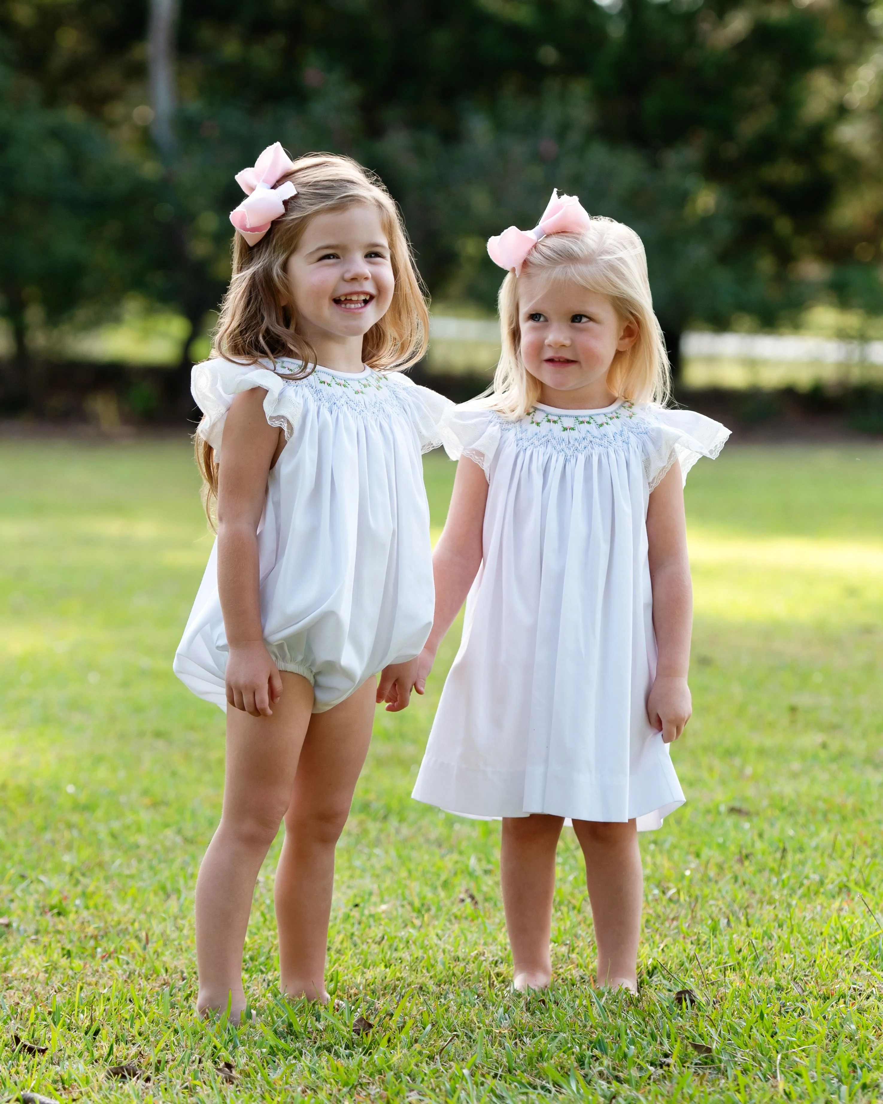 Pique Smocked Rosebud Dress - Image 3