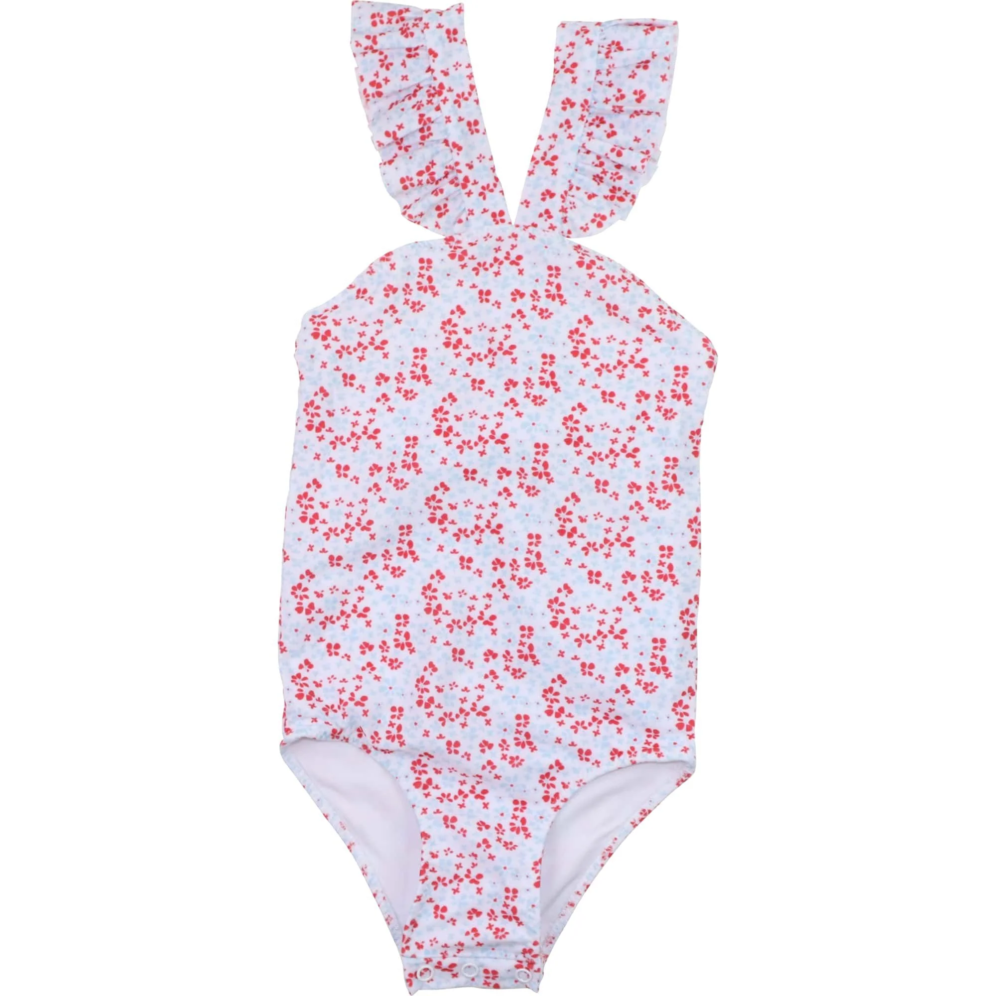 Red And Blue Floral Swimsuit