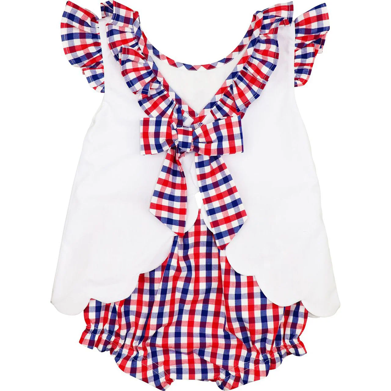 Red And Navy Check Diaper Set - Image 4