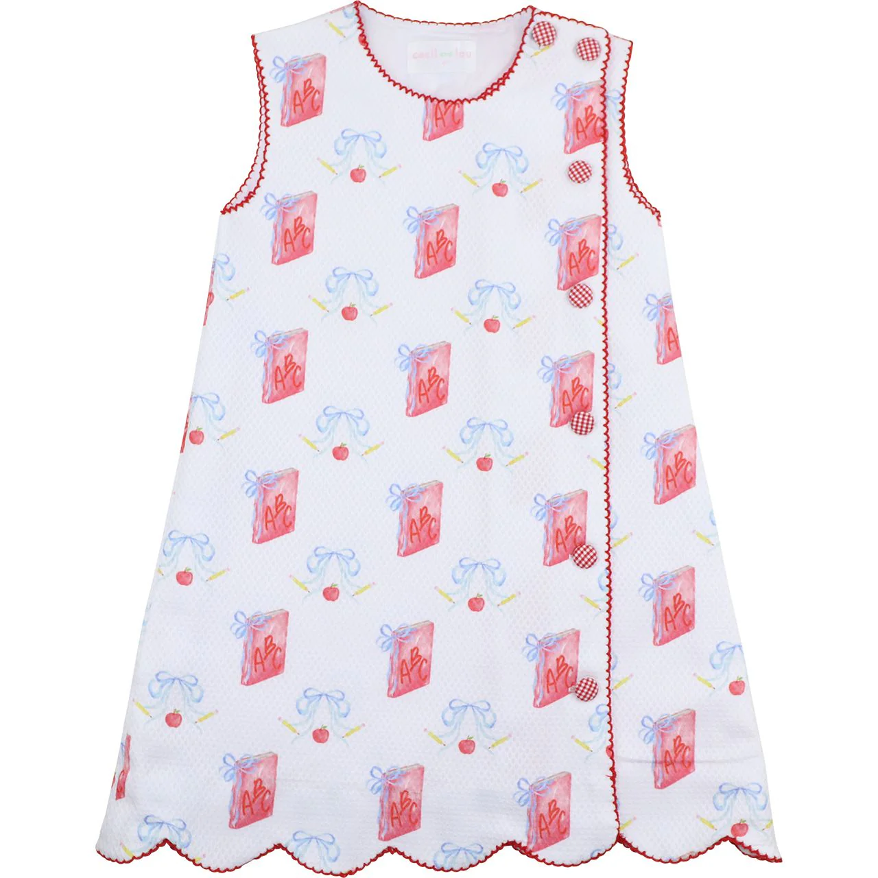 Red And White Honeycomb Back To School Dress