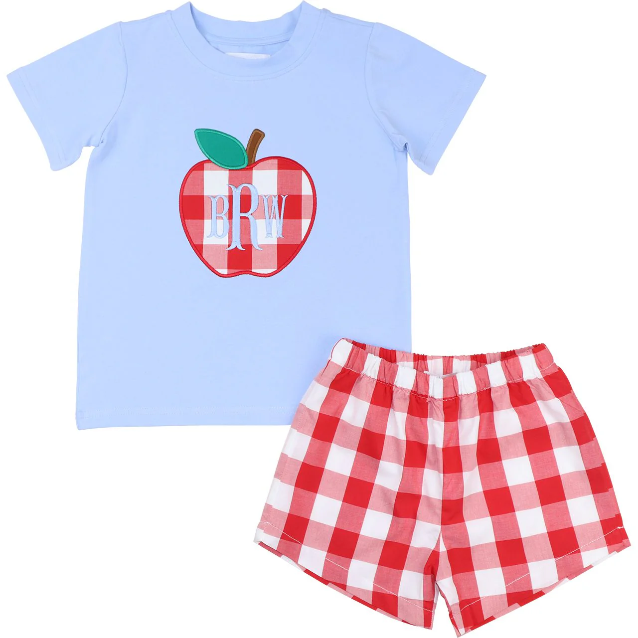 Red Check Apple Short Set
