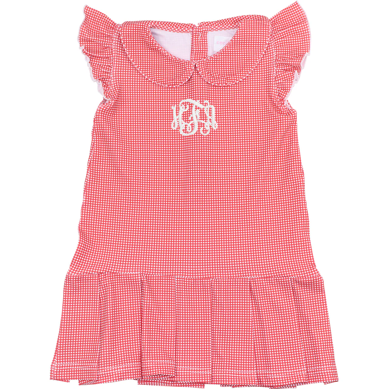 Red Gingham Knit Tennis Dress