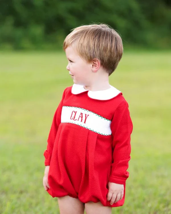 Red Honeycomb Custom Smocked Bubble - Image 3