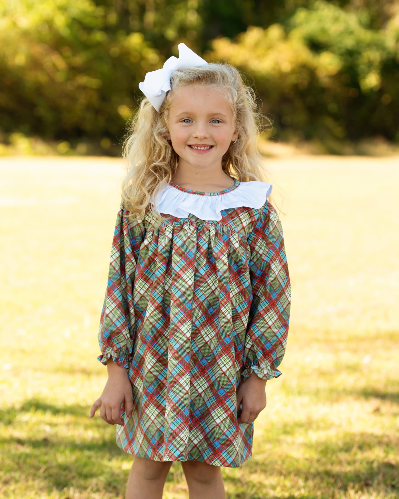 Red Plaid Corduroy Dress - Image 2