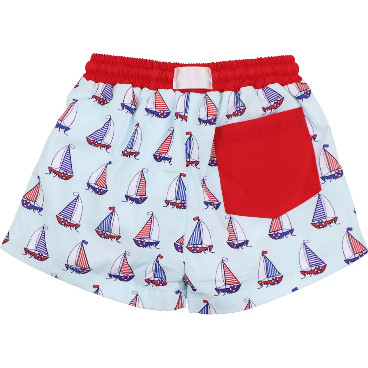 Sailboat Print Swim Trunks - Image 3