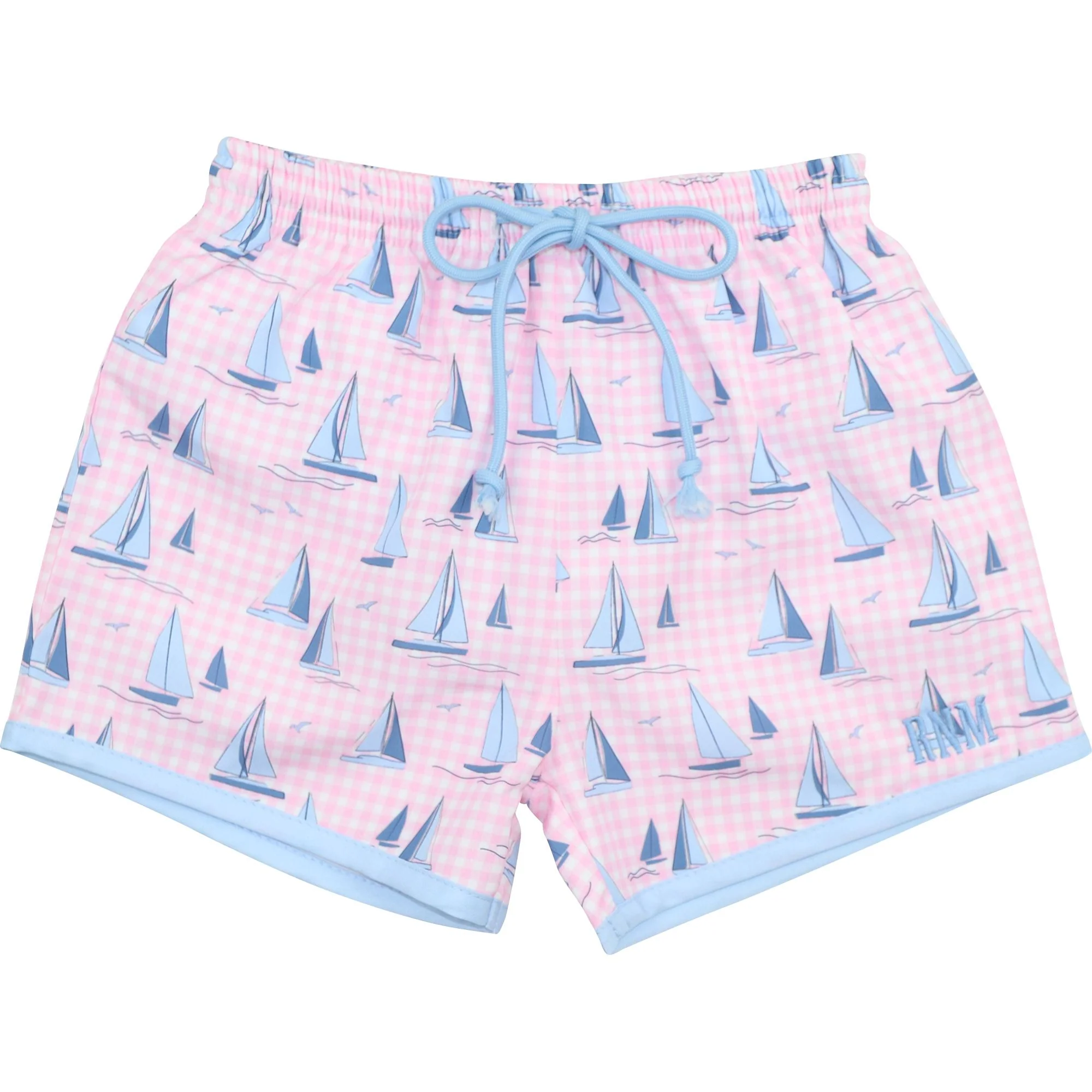 Sailboat Print Swim Trunks