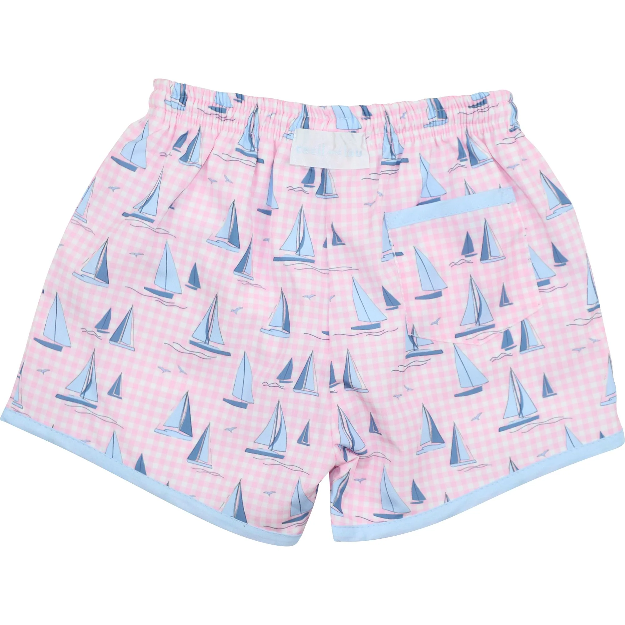 Sailboat Print Swim Trunks - Image 3