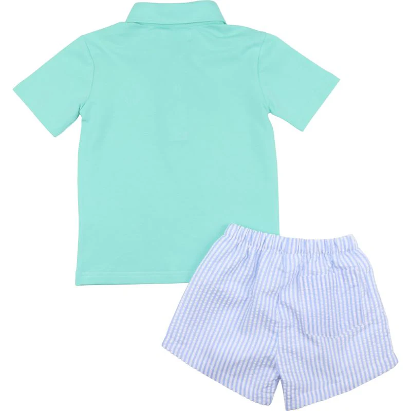Seersucker Polo Short Set - Image 3