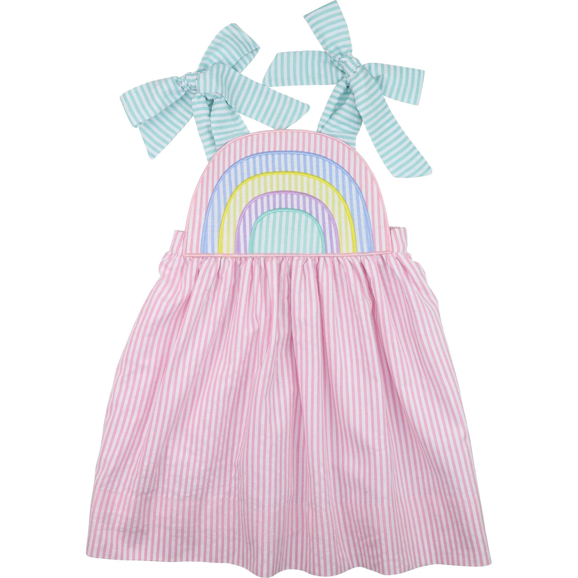 Seersucker Rainbow Should Tie Dress