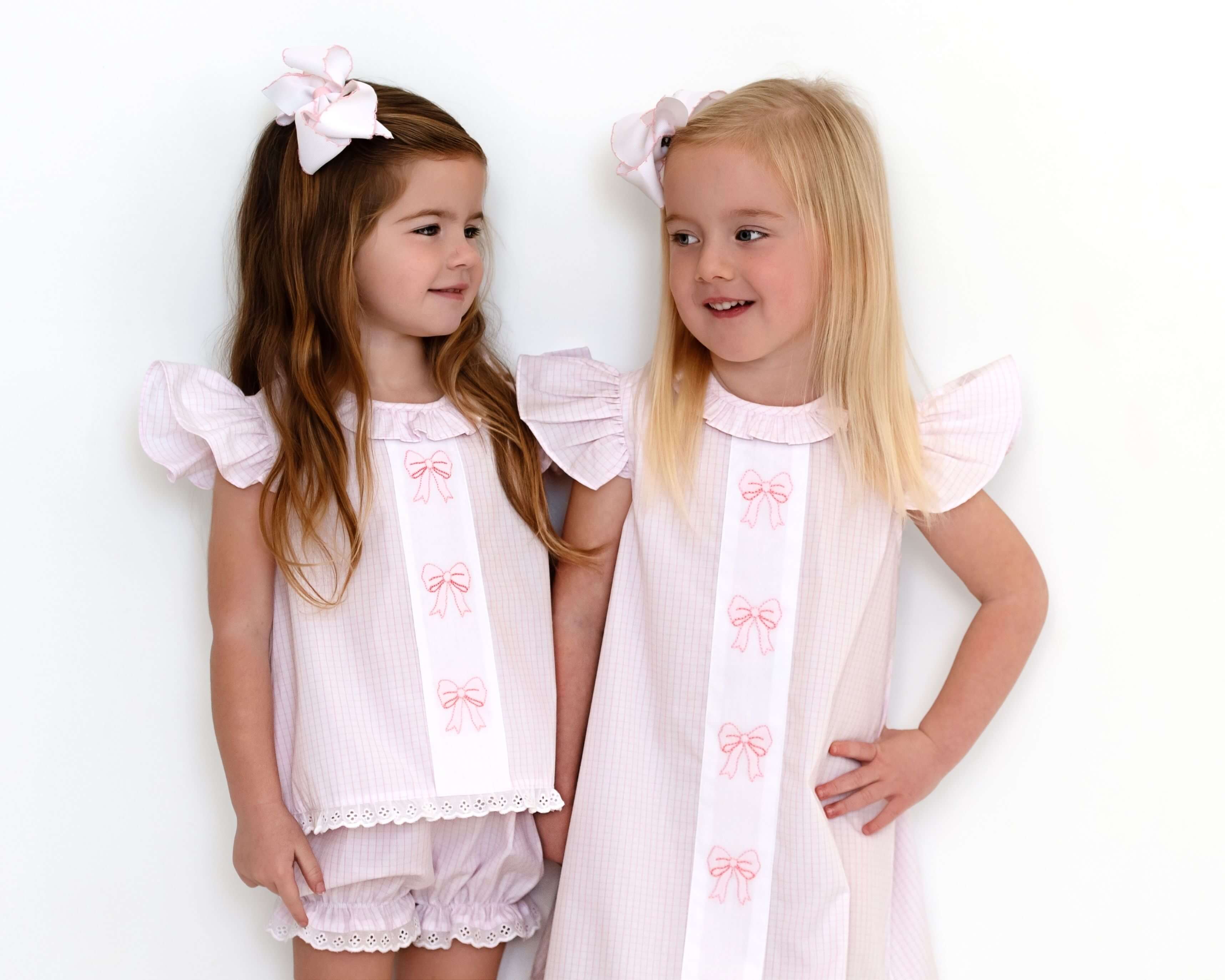 Shadow Embroidered Bow Diaper Set - Image 3