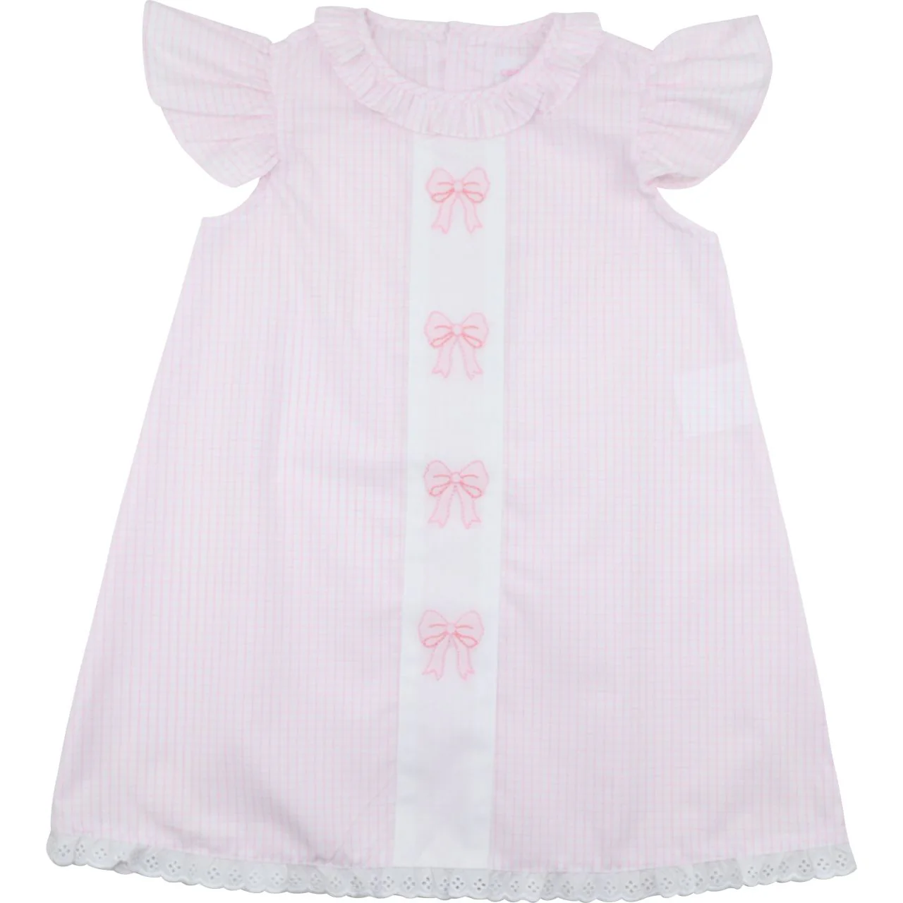 Shadow Embroidered Bow Dress