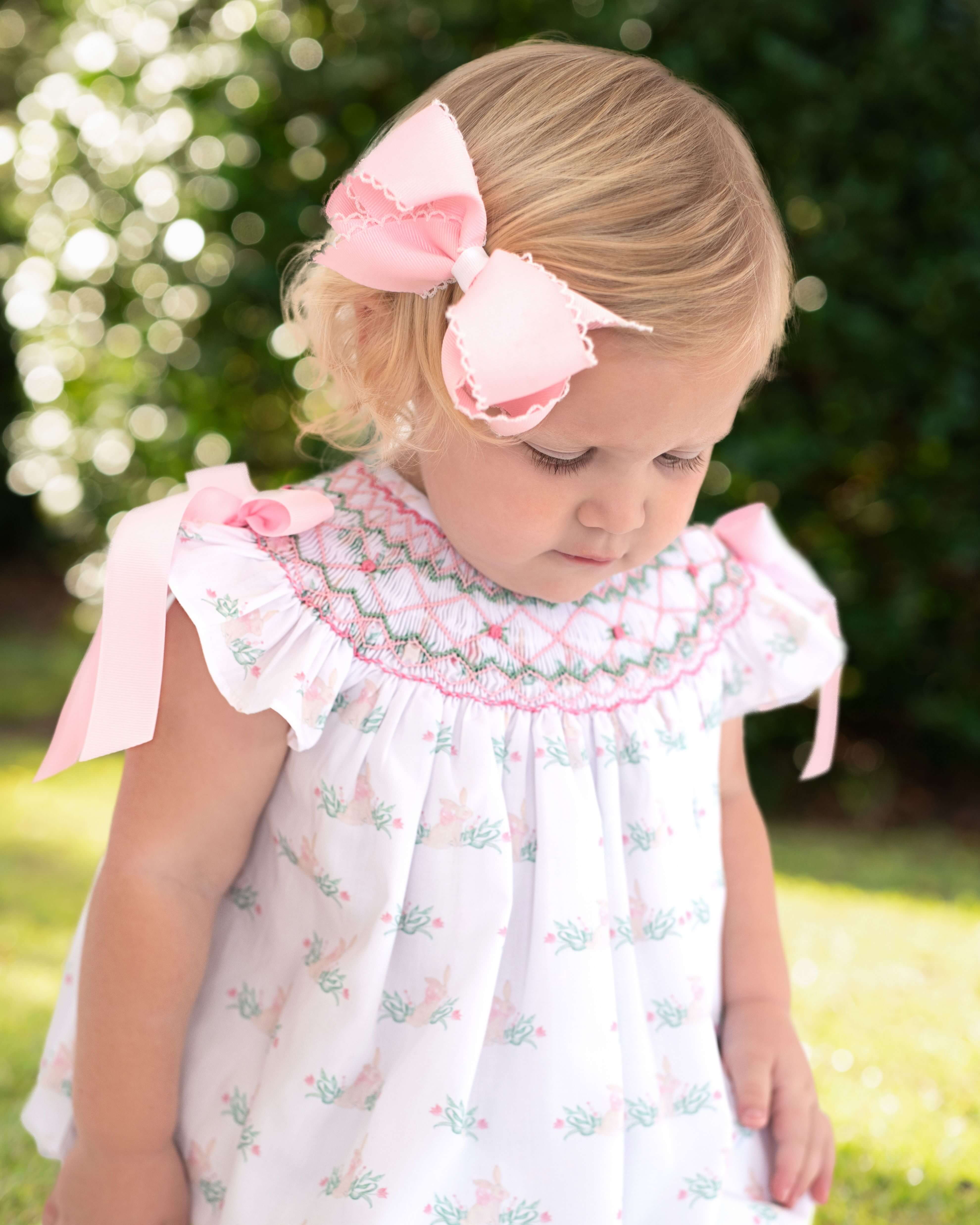 Smocked Bunny Bow Bubble - Image 2