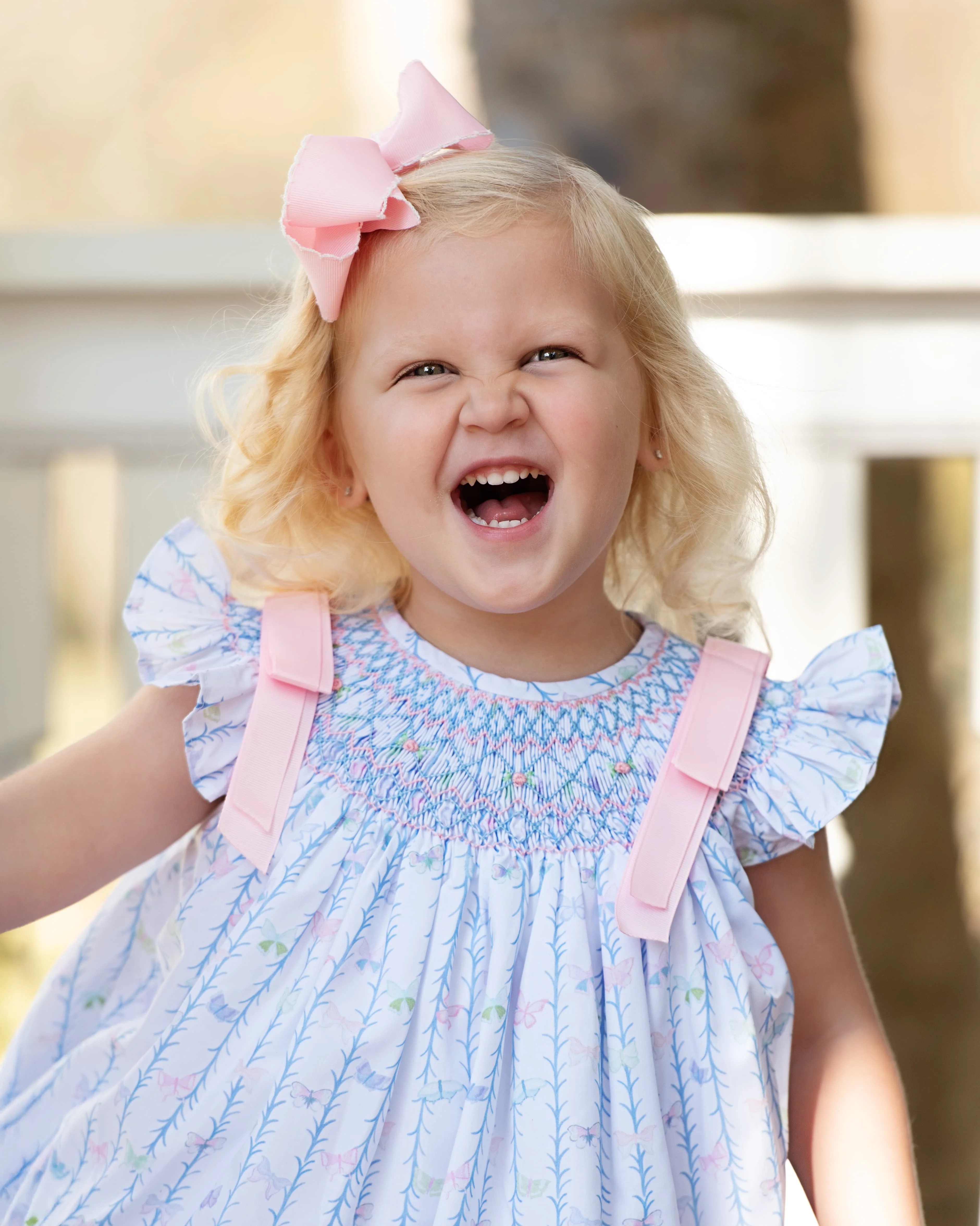 Smocked Butterfly Dress - Image 2