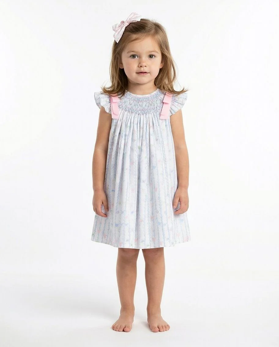 Smocked Butterfly Dress - Image 3