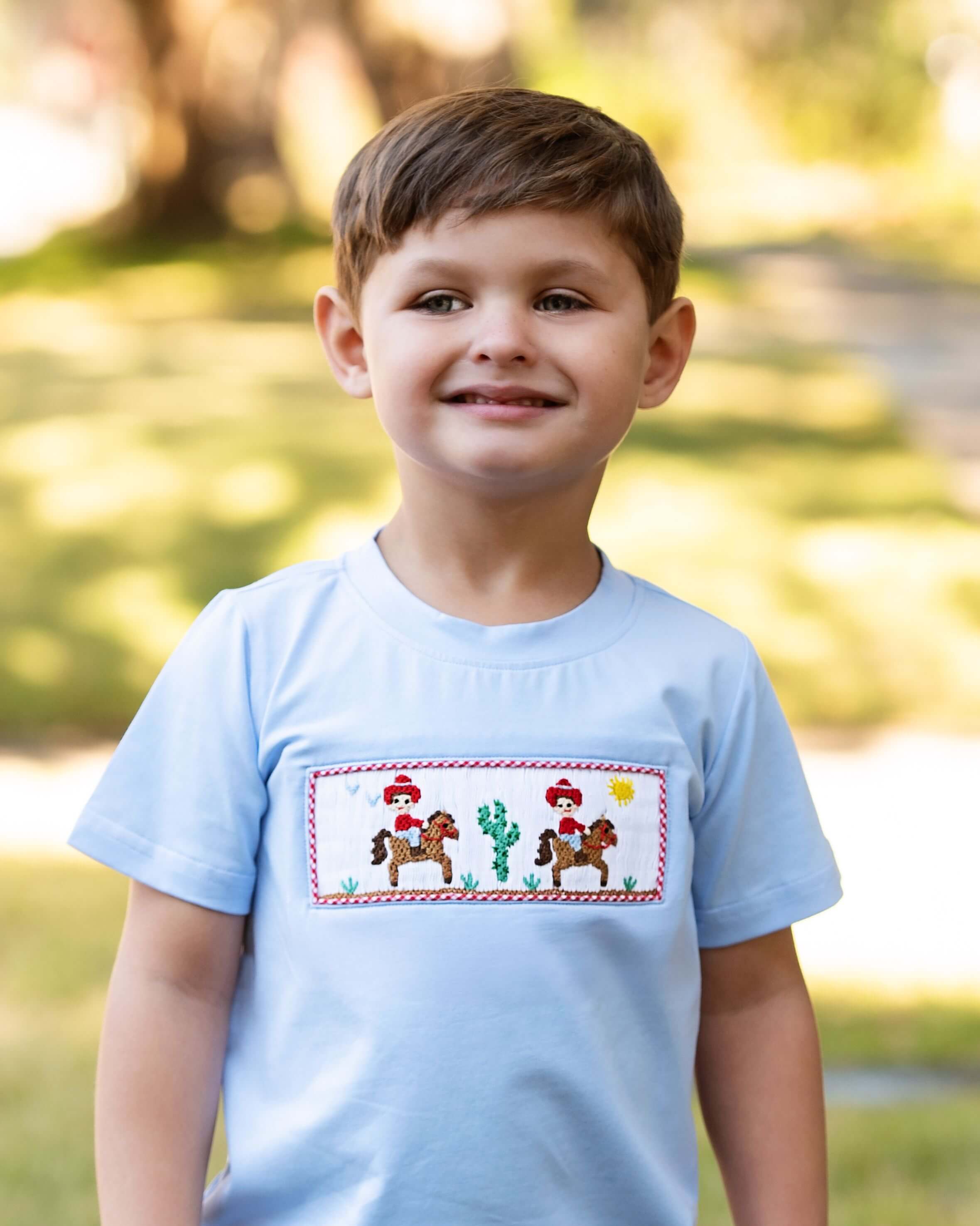 Smocked Cowboy Short Set - Image 2