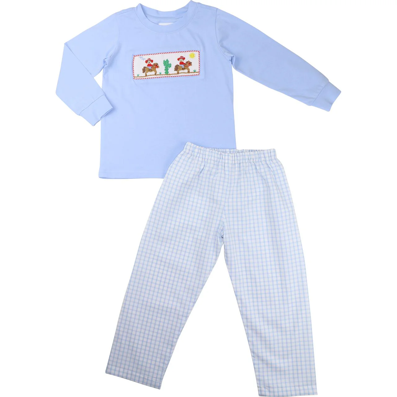 Smocked Cowboys Pant Set