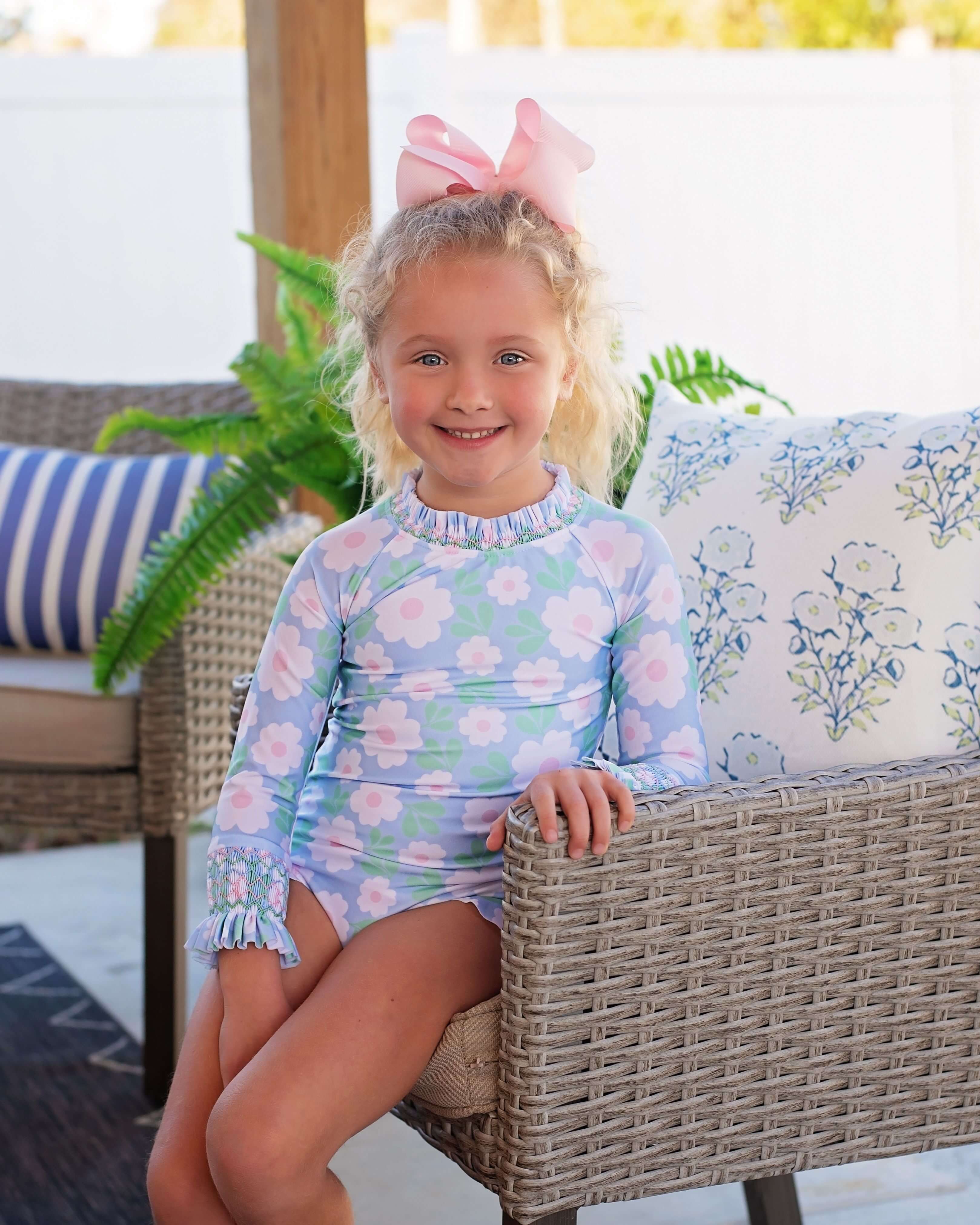Smocked Daisy Swimsuit - Image 3