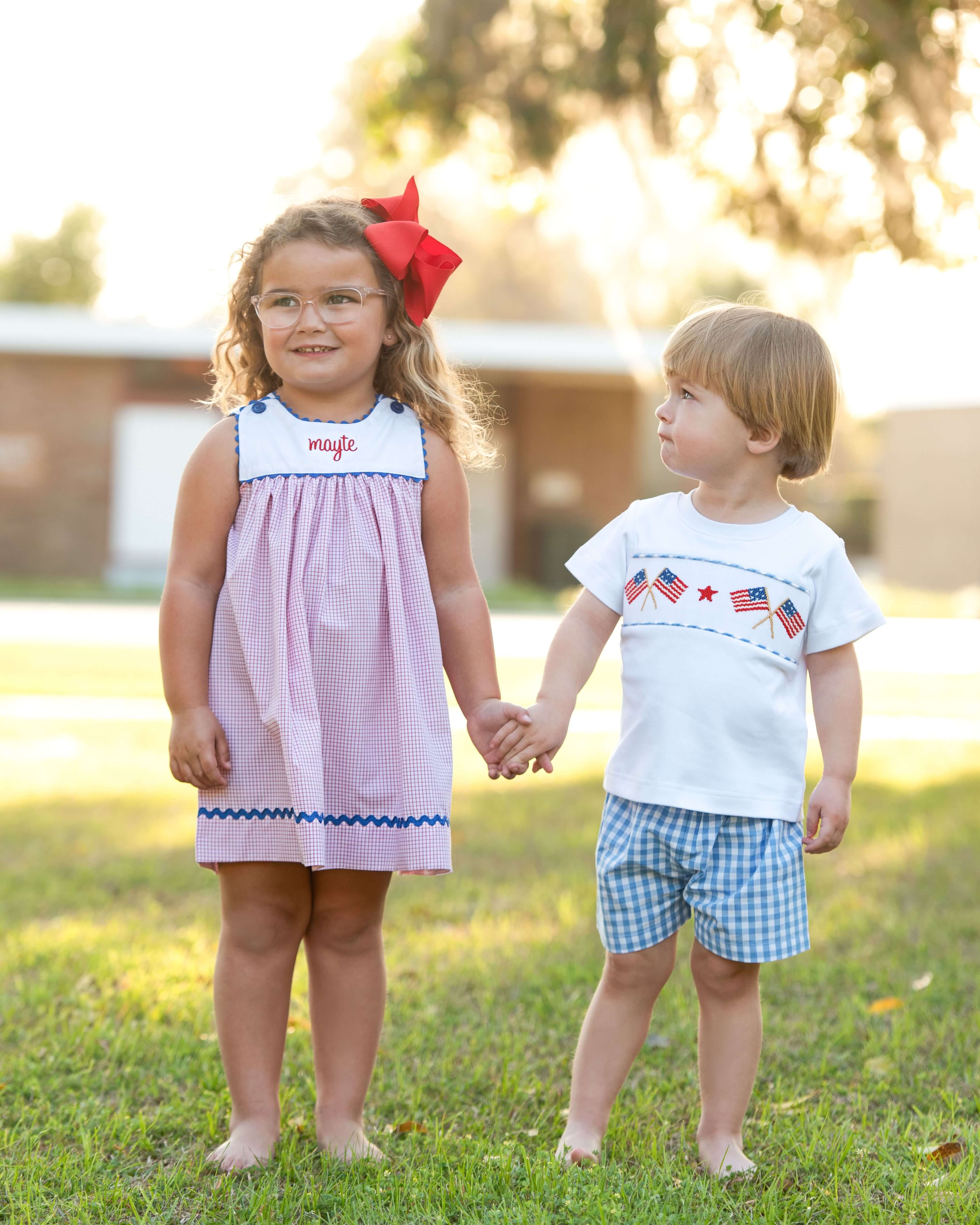 Smocked Flags And Star Short Set - Image 2