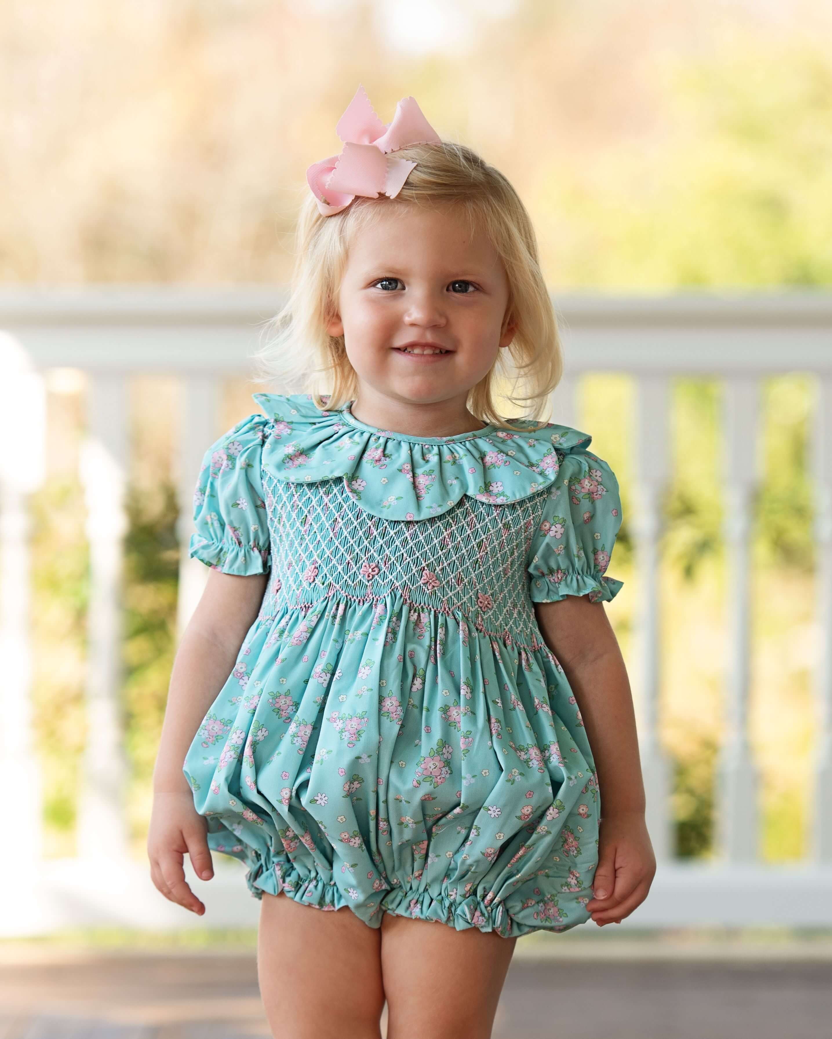Smocked Floral Bouquet Bubble - Image 2