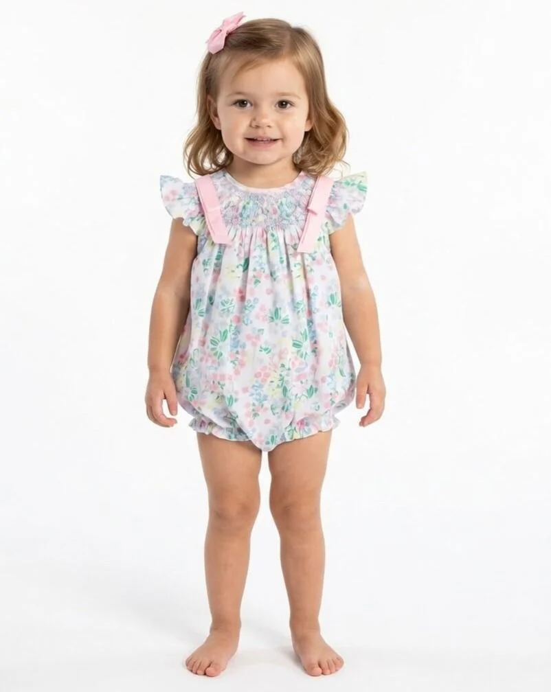 Smocked Floral Bubble - Image 2