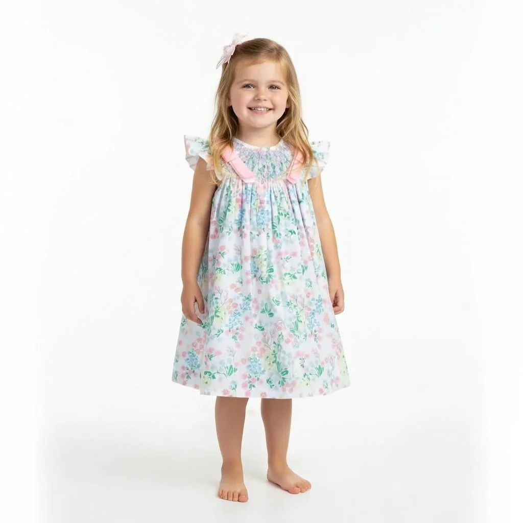 Smocked Floral Dress - Image 2