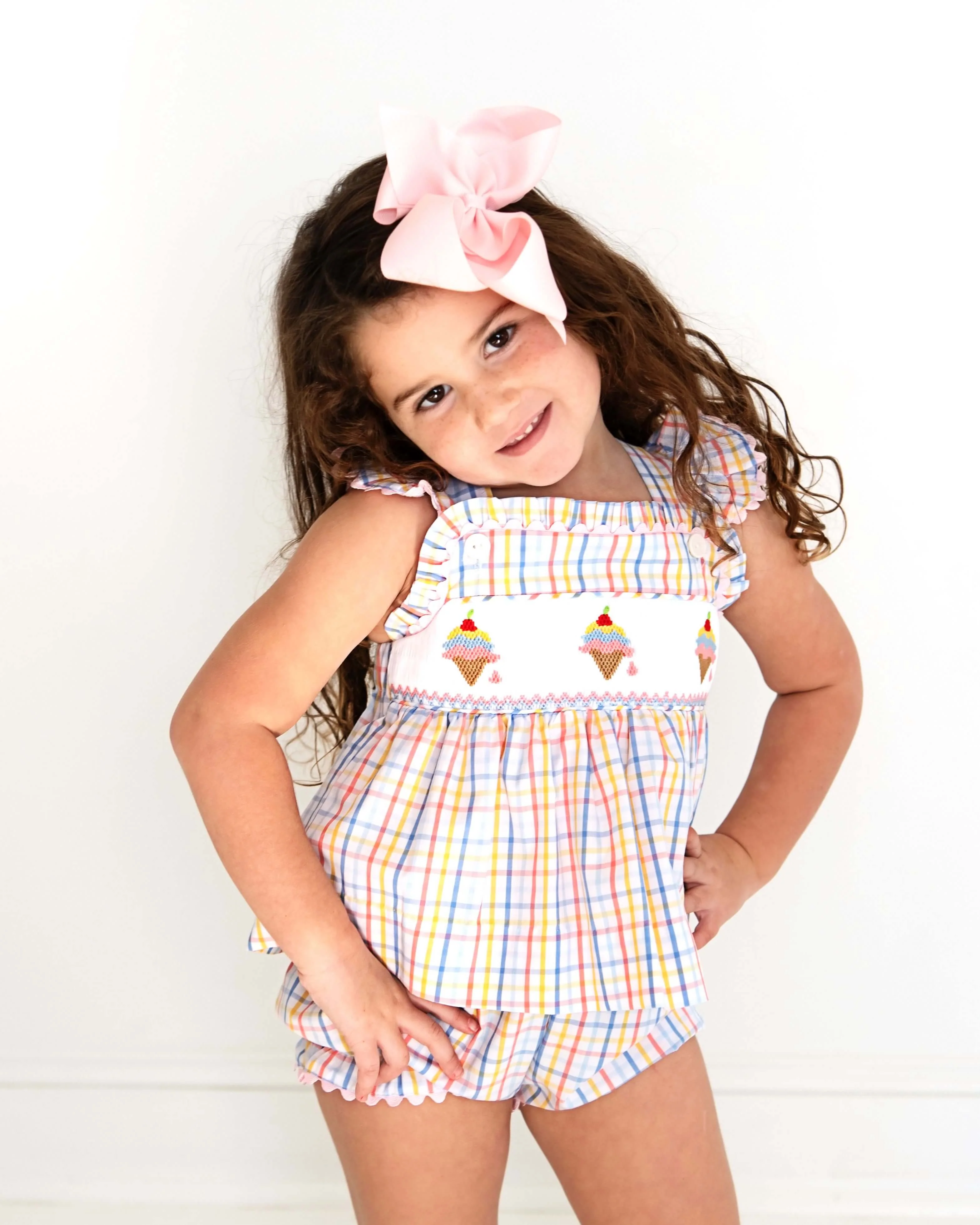 Smocked Ice Cream Diaper Set - Image 2