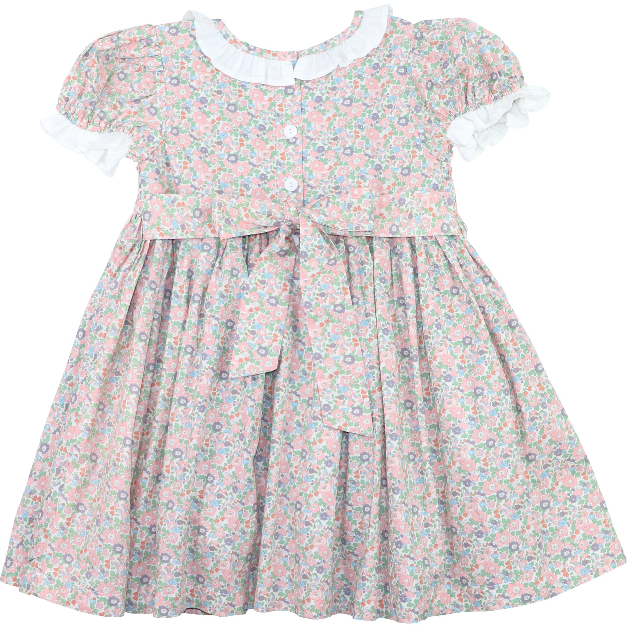 Smocked Rosette Floral Dress - Image 2