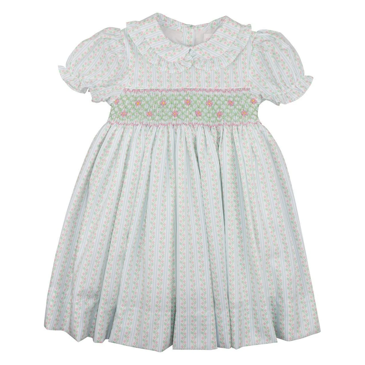 Smocked Vintage Floral Dress