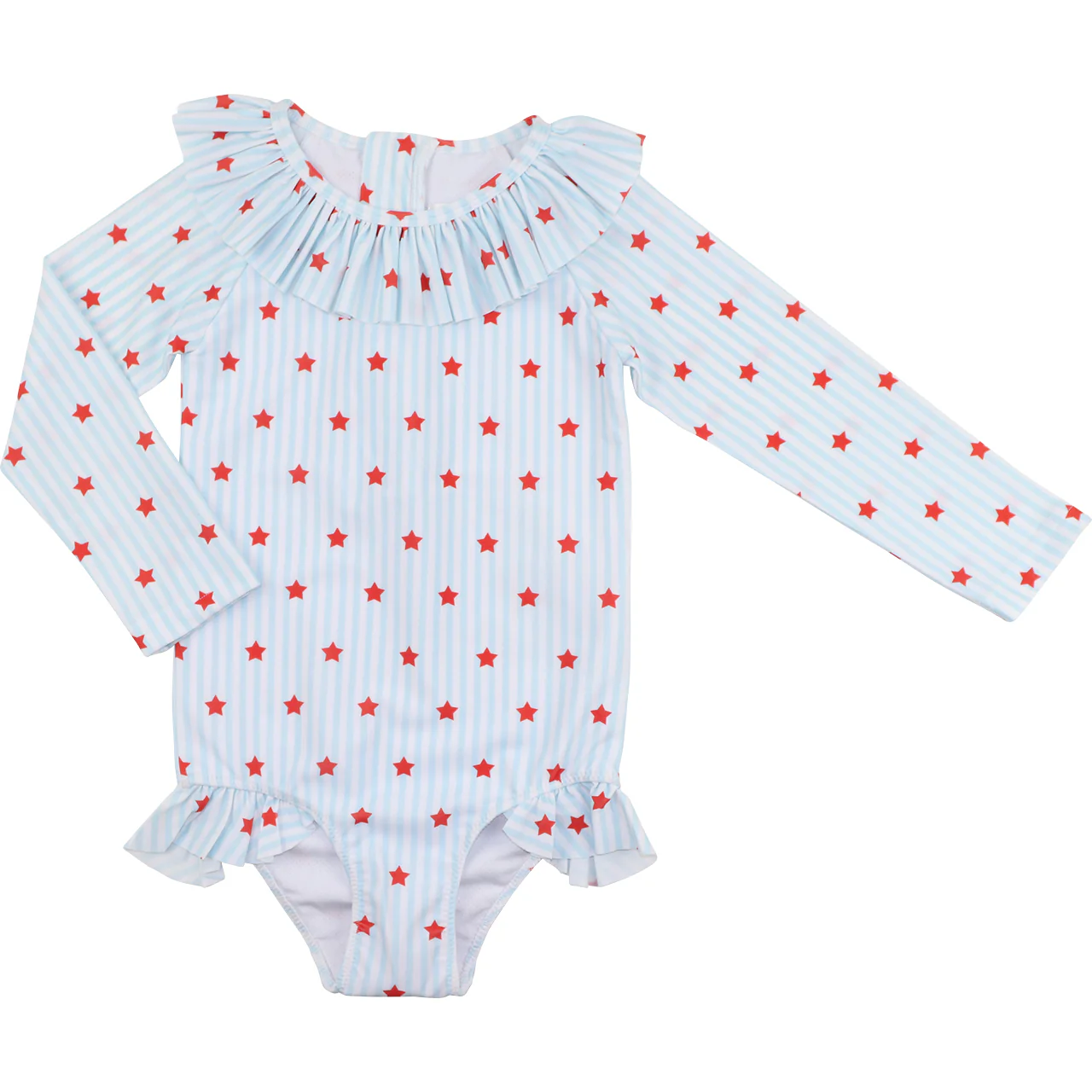 Stars And Stripes Long Sleeve Swimsuit