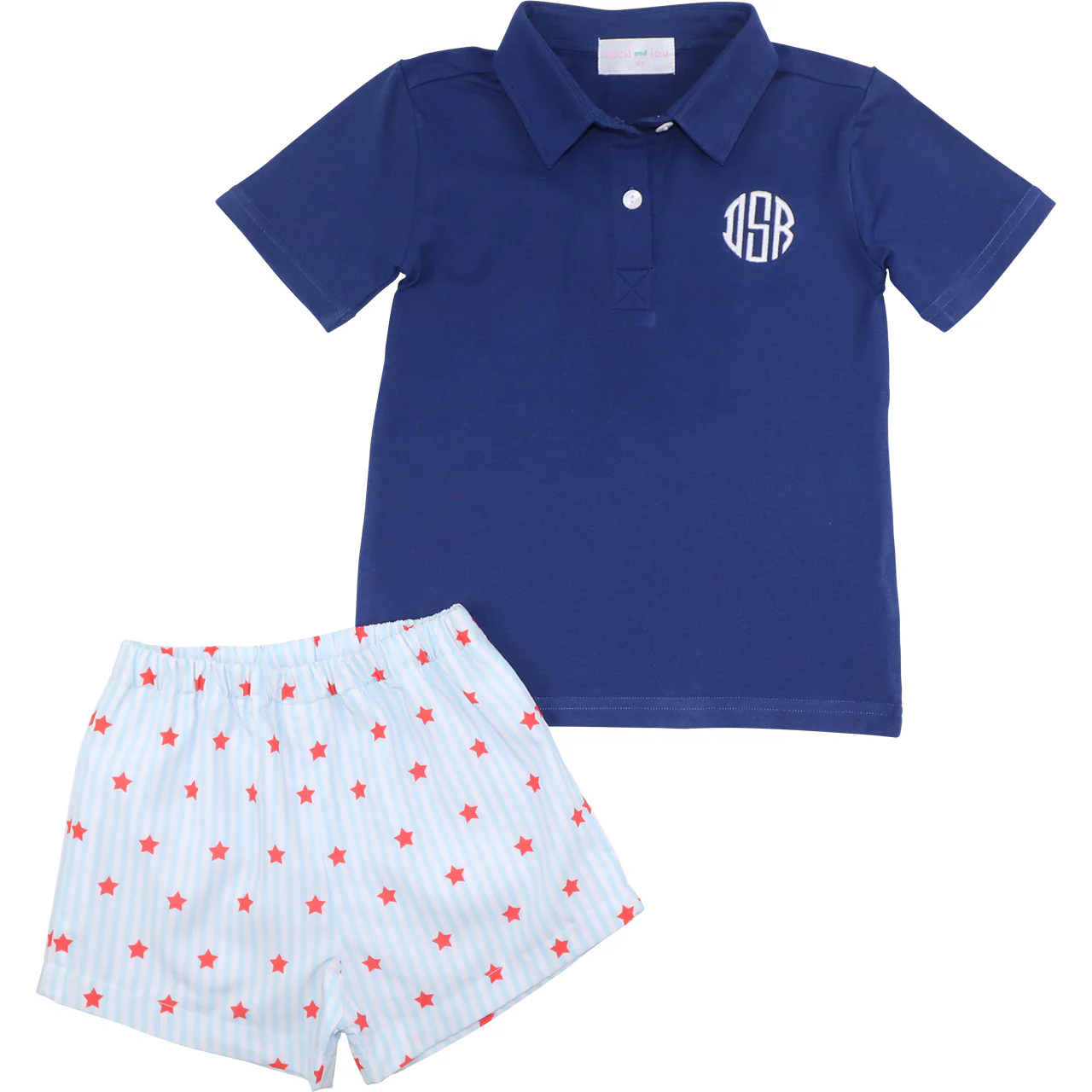 Stars And Stripes Polo Short Set