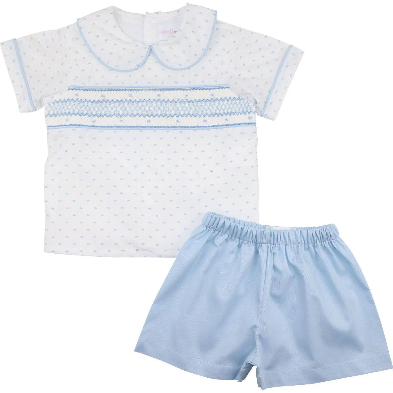 Swiss Dot Smocked Short Set