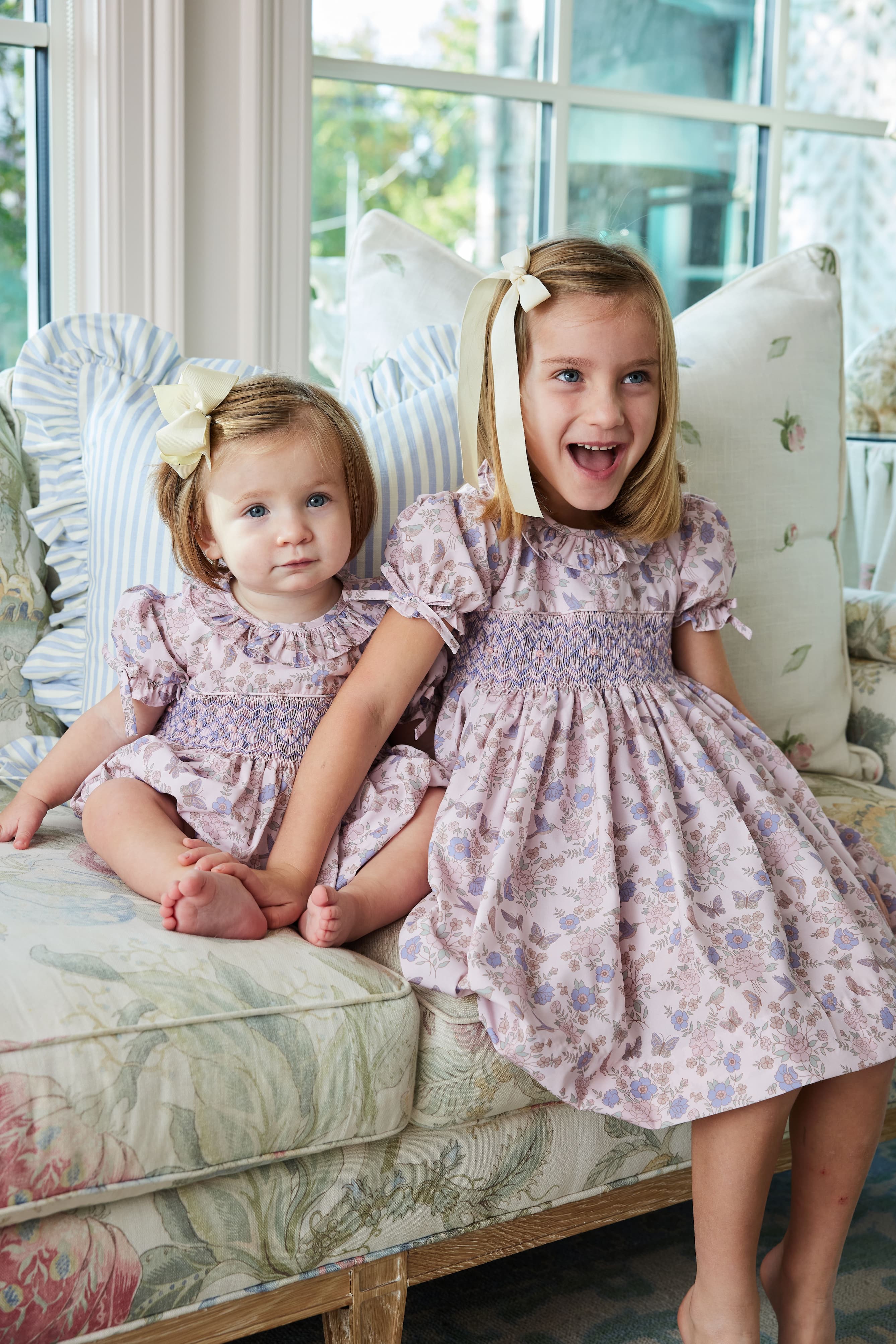 Butterfly Floral Smocked Dress - Image 2