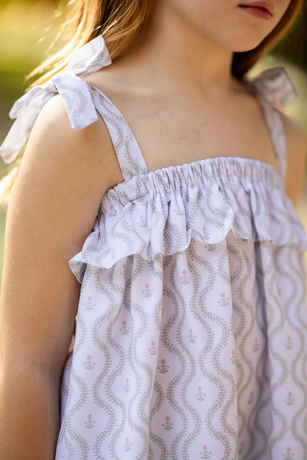 Floral Shoulder Tie Short Set - Image 2