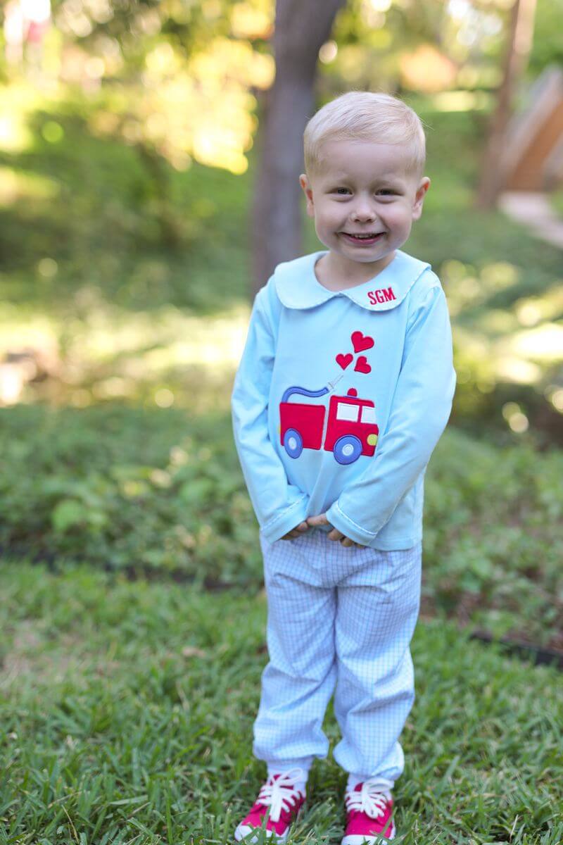 Valentine Firetruck Pant Set - Image 2