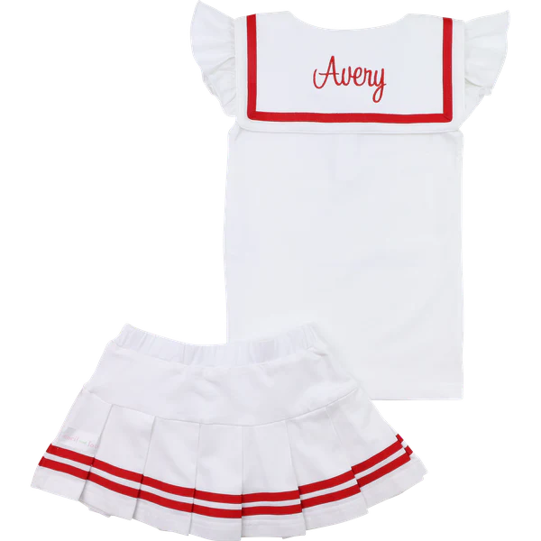 White Knit Sailor Set
