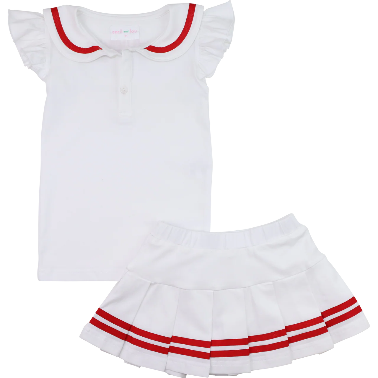 White Knit Sailor Set - Image 2