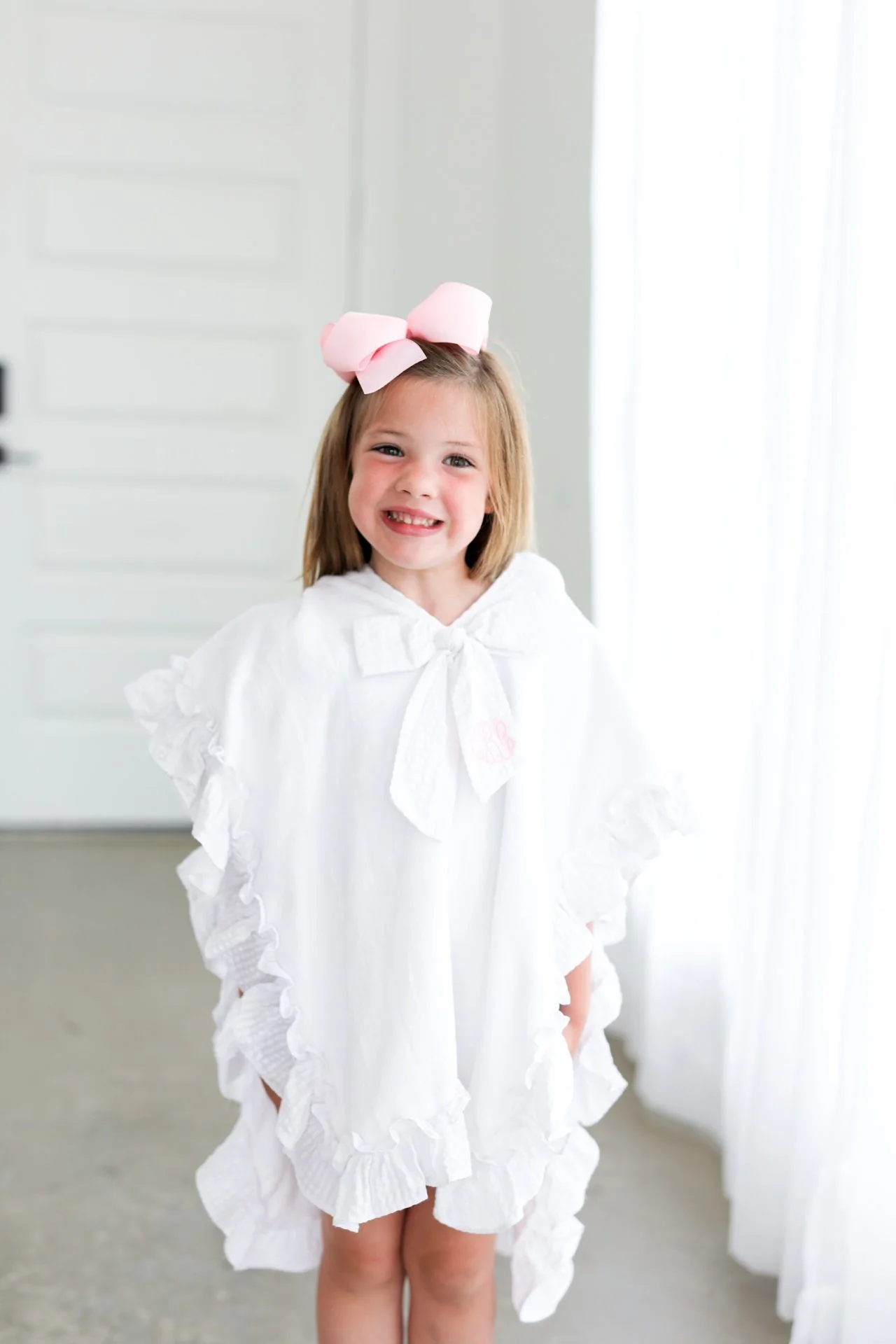 White Terry Ruffle Coverup - Image 2