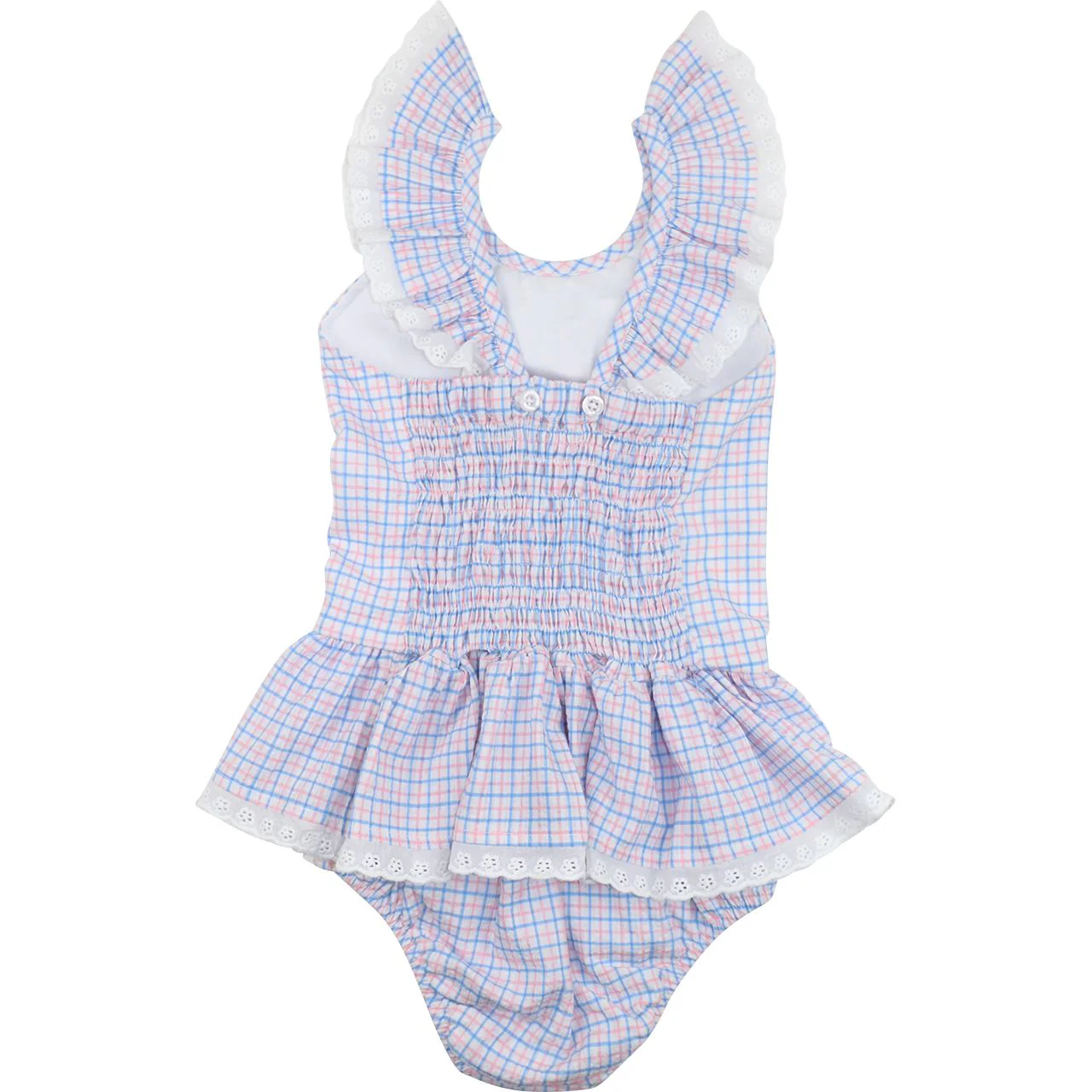 Windowpane Eyelet Swimsuit - Image 2