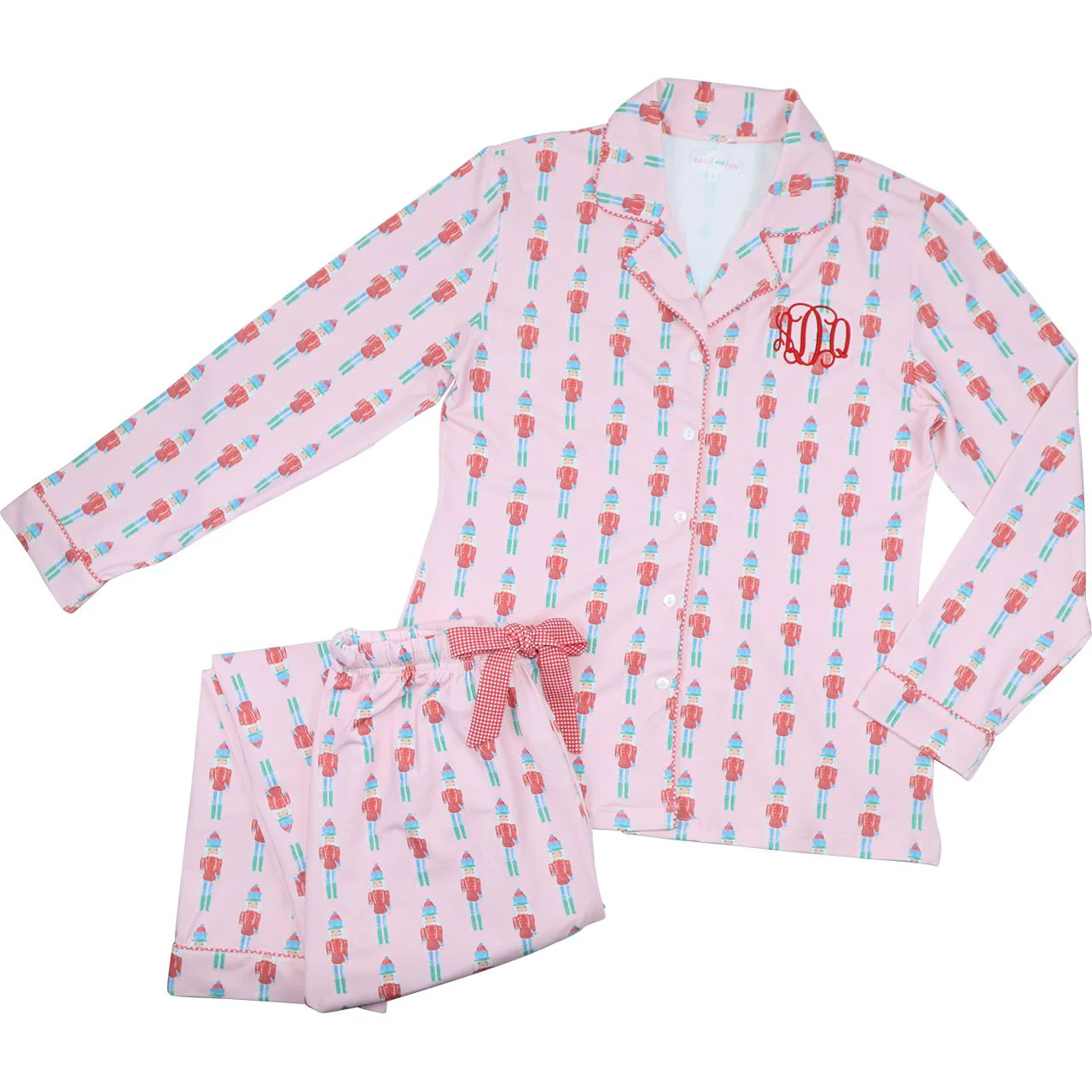Women's Pink Holiday Nutcracker Knit Pajamas